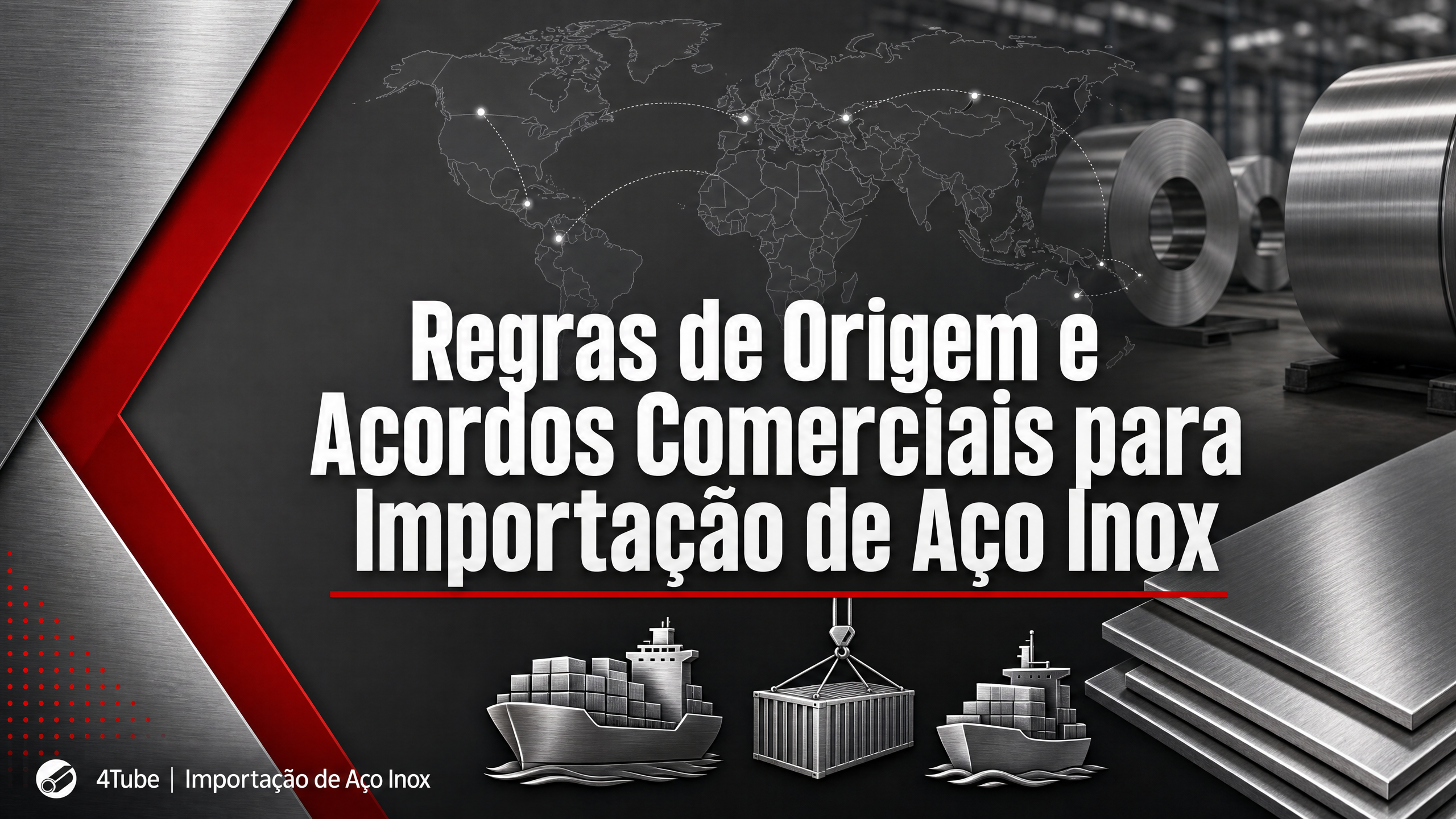 Importação de aço inox - Regras de origem e acordos comerciais que beneficiam a importação de aço inox no Brasil